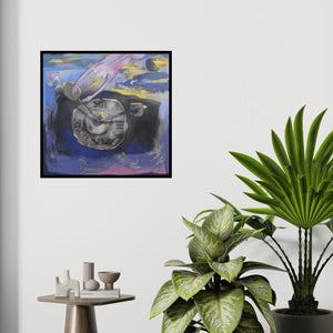 In-situ view of Pradip Kumar Sau's 'Untitled 4 (Time and Tide)' painting in a room