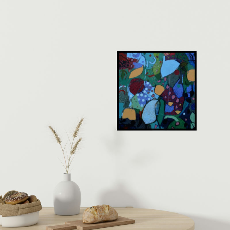 In-situ view of Pankaj Kumar Singh's 'Untitled 4' painting in a room