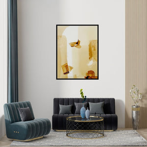 Preview of 'Untitled 42' Painting by Veena Jain shown on a wall in a furnished room.