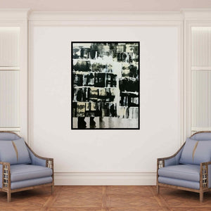 In-situ view of Vipta Kapadia's 'Untitled 42 (Concrete Jungle)' painting in a room