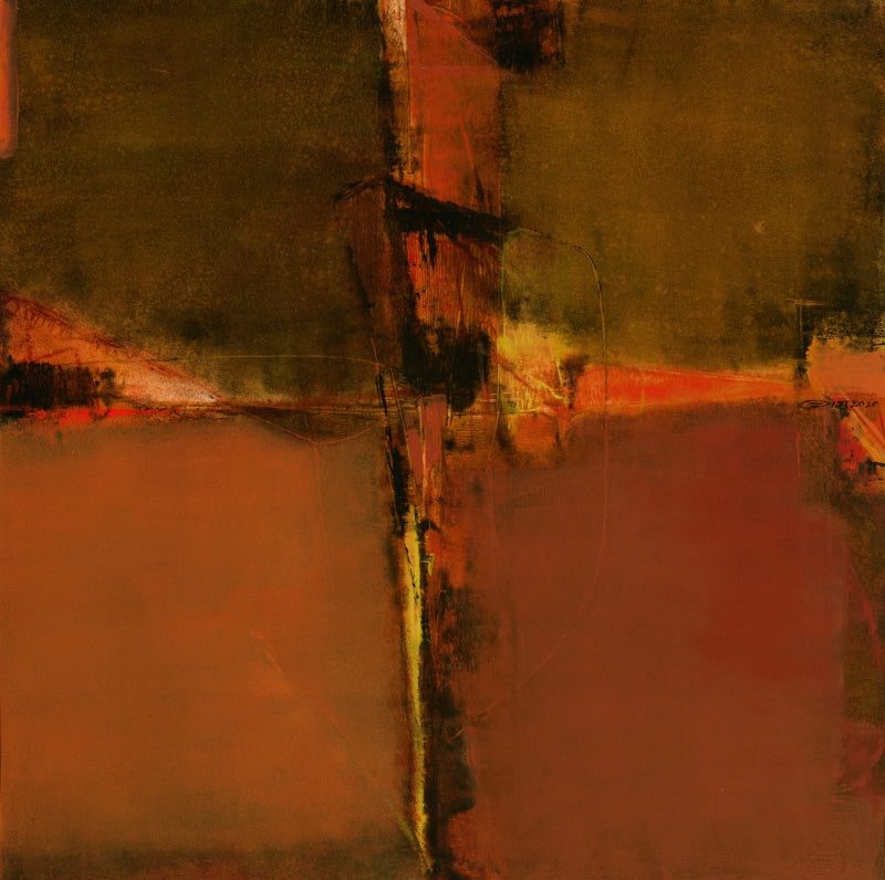 Untitled 43' abstract acrylic painting by artist Umesh Patil, 24x24 inch, on canvas