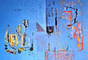 Untitled 44 (Urban Reflections Diptych) by Vivek Nimbolkar, Original Acrylic Abstract Painting on Canvas, X-Large Horizontal Wall Art