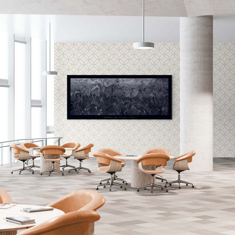 In-situ view of Chandan Bhowmick's 'Untitled (Fractured Reality)' painting in a room