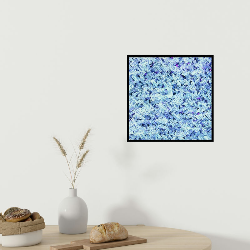 In-situ view of Anil Tagad's 'Untitled 45 (Frozen Lattice)' painting in a room