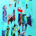 Abstract acrylic painting titled 'Untitled 45', 72x48 inches, by artist Vivek Nimbolkar on Canvas