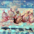 Untitled 5' contemporary mixed-media painting by artist Satish Multhalli, 20x26 inch, on canson paper