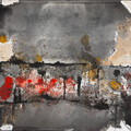 Untitled 5' abstract acrylic painting by artist Prasen Baviskar, 12x16 inch, on paper