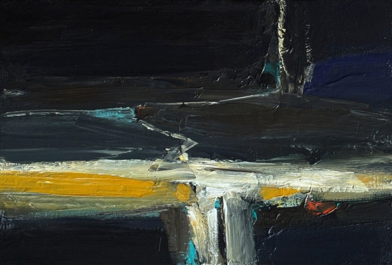 Untitled 5' abstract acrylic painting by artist Suresh Nattar, 12x18 inch, on canvas