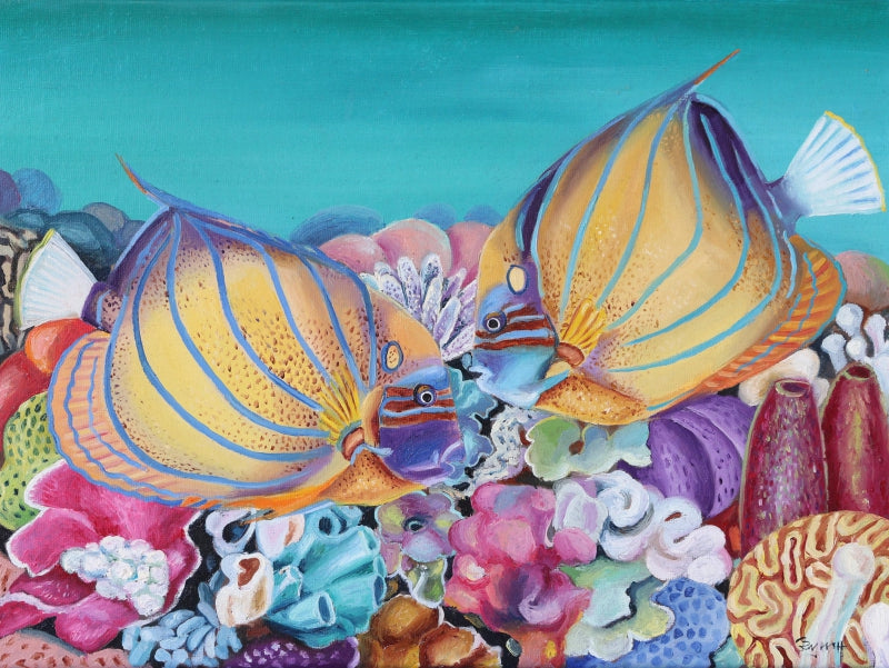 Untitled 5' seascape oil painting by artist Rejeesh Sarovar, 12x16 inch, on canvas