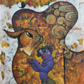 'Untitled 5' religious acrylic painting by artist Ramesh Gujar, 60x48 inch, on canvas