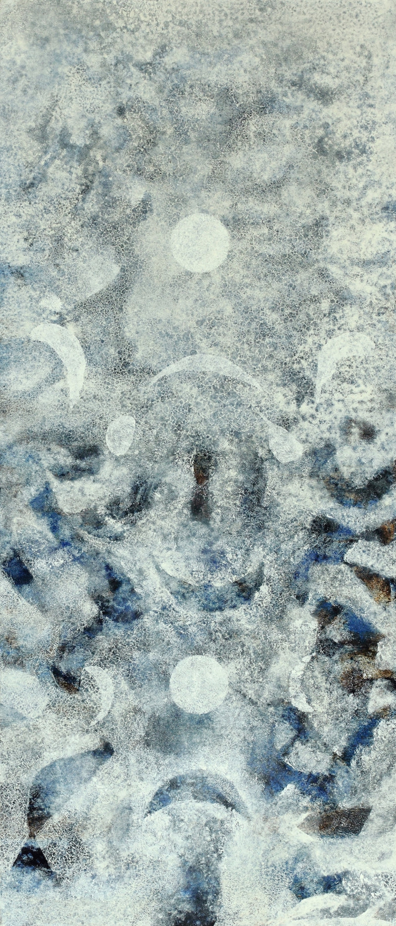 'Untitled 5' abstract oil painting by artist Prashant Dhadve, 56x24 inch, on linen