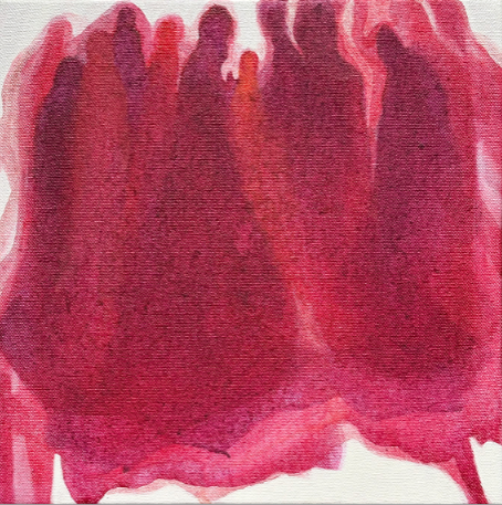 Untitled 5' abstract acrylic painting by artist Vijay Shelar, 12x12 inch, on canvas