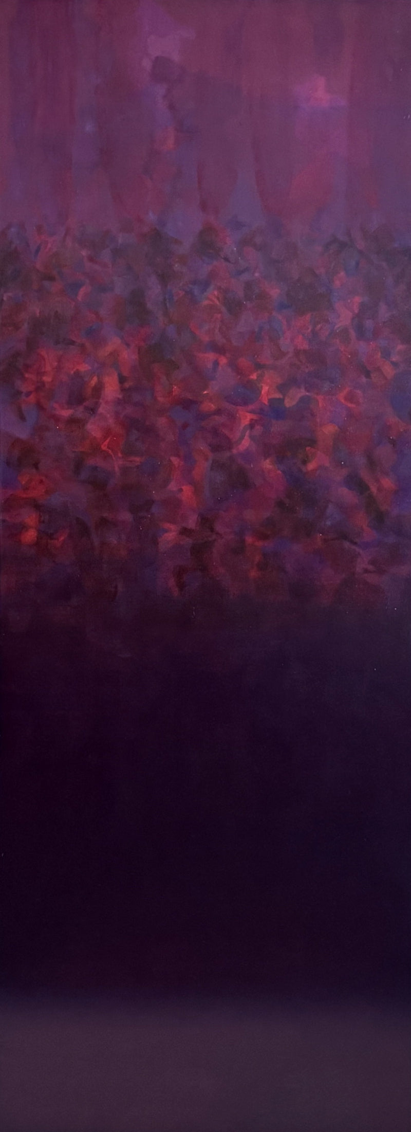 Untitled 5' abstract acrylic painting by artist Sameer Bhitale, 48x18 inch, on linen