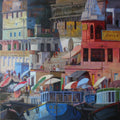 Untitled 5' religious oil painting by artist Sachin Sawant, 36x36 inch, on canvas