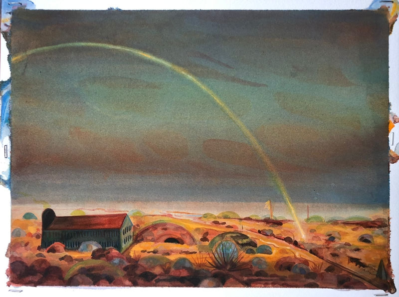 Untitled 5' contemporary watercolor painting by artist S N Sujith, 11x14 inch, on paper