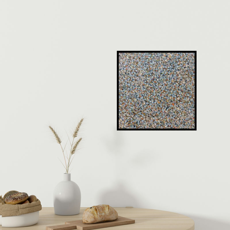 In-situ view of Vinit Kumar's 'Untitled 5 (Textured Abstraction)' painting in a room