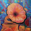 Untitled 5 (Diptych)' music mixed-media painting by artist Devirani Dasgupta, 32x24 inch, on canvas