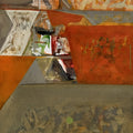 Untitled 504 by Shrikant Kadam, Original Acrylic Abstract Painting on Paper, Large Vertical Wall Art