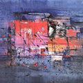 Untitled 51' abstract acrylic painting by artist Dnyaneshwar Dhavale, 27x36 inch, on canvas