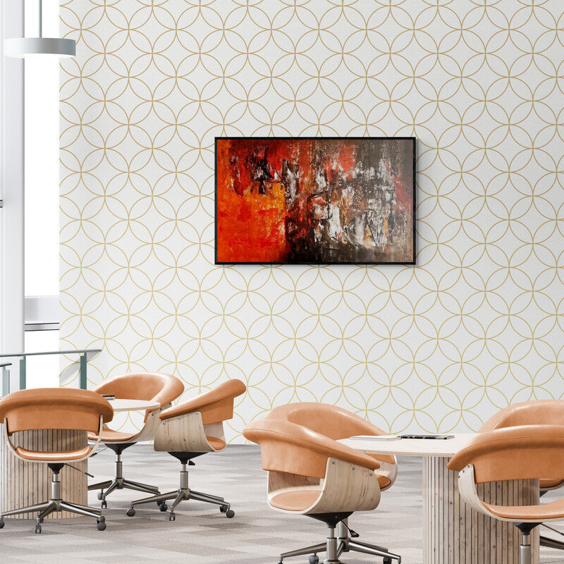 In-situ view of Vivek Nimbolkar's 'Untitled 51' painting in a room