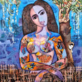 Figurative acrylic painting titled 'Untitled', 24x18 inch, by artist Awdhesh Bajpai on Canvas
