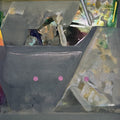 Untitled 518 by Shrikant Kadam, Original Acrylic Abstract Painting on Paper, Small Vertical Wall Art