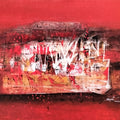 Untitled 52' abstract acrylic painting by artist Dnyaneshwar Dhavale, 27x36 inch, on canvas