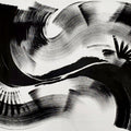Untitled 52' abstract acrylic painting by artist Anand Kamdar, 24x36 inch, on canvas