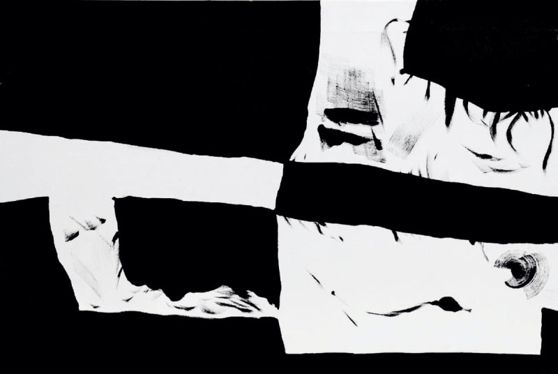Untitled 52' abstract acrylic painting by artist Anand Kamdar, 24x36 inch, on canvas