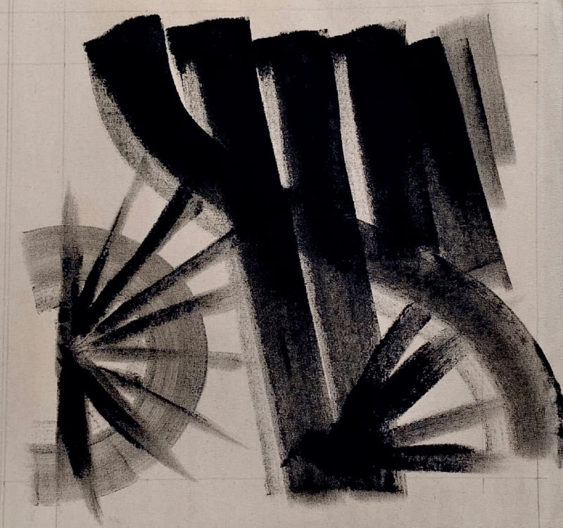 Untitled 52' abstract acrylic painting by artist Anand Kamdar, 16x16 inch, on canvas