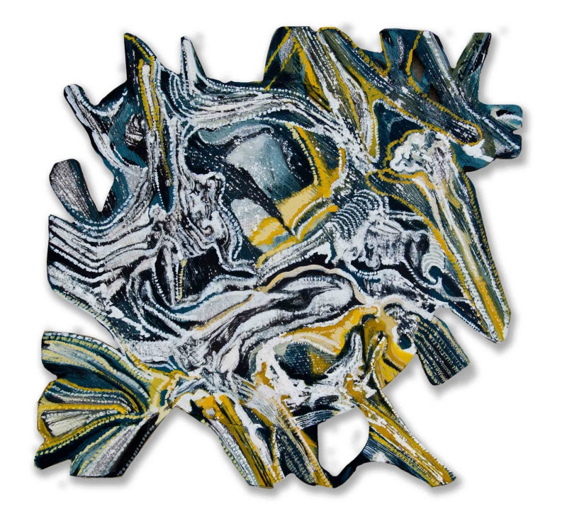 Untitled-52-chandan-bhowmick' abstract acrylic painting by artist Chandan Bhowmick, 12x12 inch, on paper board