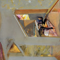 Untitled 529' abstract acrylic painting by artist Shrikant Kadam, 12x9 inch, on paper