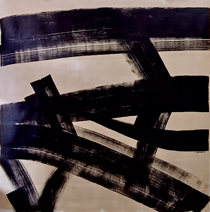 Untitled 53' abstract acrylic-oil painting by artist Anand Kamdar, 48x48 inch, on canvas
