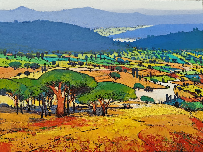 'Untitled 53' nature acrylic painting by artist Hari Dhongade, 30x40 inch, on canvas