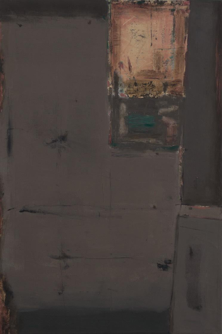 'Untitled 53' abstract acrylic painting by artist Sharad Tarde, 36x24 inch, on canvas