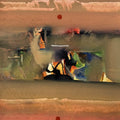 Untitled 532' abstract acrylic painting by artist Shrikant Kadam, 12x9 inch, on paper
