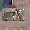 Untitled 537' abstract acrylic painting by artist Shrikant Kadam, 12x9 inch, on paper