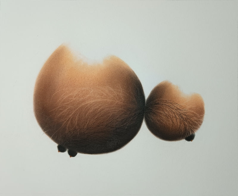 Untitled 54' contemporary dry-pastel drawing by artist Trapti Porwal, 15x18 inch, on paper