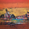 Untitled 54' abstract acrylic painting by artist Dnyaneshwar Dhavale, 27x36 inch, on canvas
