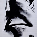 Untitled 54' abstract acrylic-oil painting by artist Anand Kamdar, 72x24 inch, on canvas