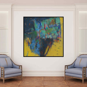 In-situ view of Anuja Paturkar's 'Untitled 54 (Untitled)' painting in a room