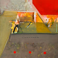 Untitled 544' abstract acrylic painting by artist Shrikant Kadam, 12x9 inch, on paper