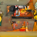 Untitled 545' abstract acrylic painting by artist Shrikant Kadam, 12x9 inch, on paper