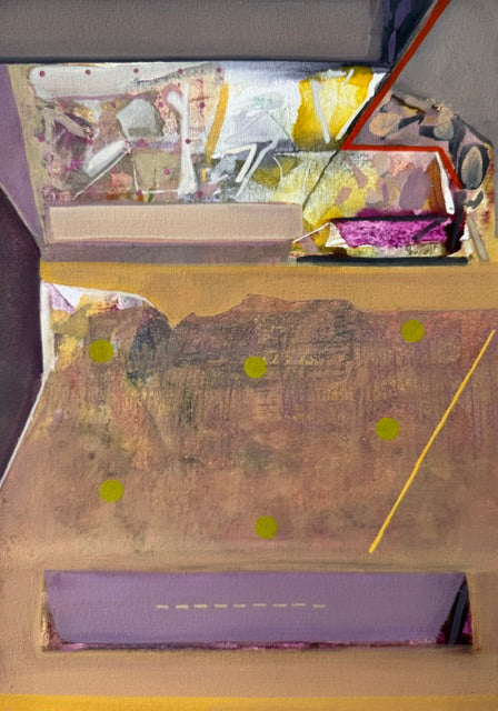 Untitled 548' abstract acrylic painting by artist Shrikant Kadam, 12x9 inch, on paper