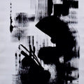Untitled 55' abstract acrylic-oil painting by artist Anand Kamdar, 72x24 inch, on canvas