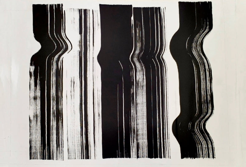 Untitled 57' abstract acrylic painting by artist Anand Kamdar, 24x36 inch, on canvas