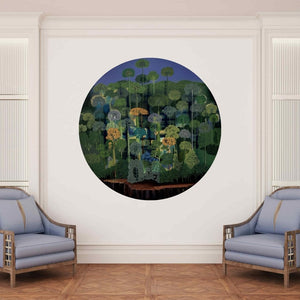 In-situ view of Shaji Appukuttan's 'Untitled 6' painting in a room