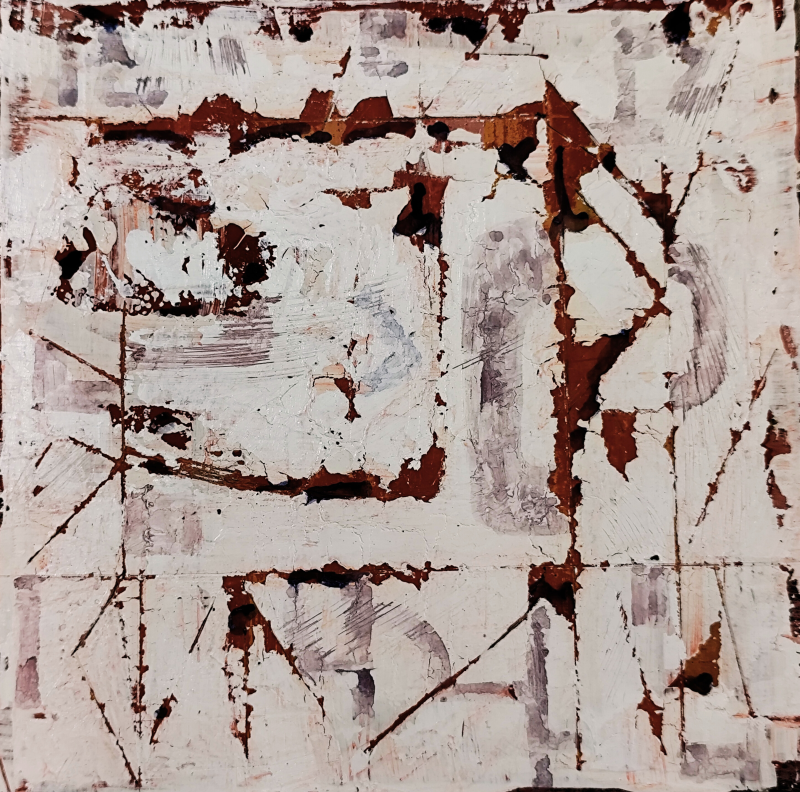 Untitled 6' abstract mixed-media painting by artist Ankita Aswale, 12x12 inch, on paper