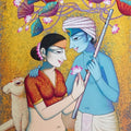 Untitled 6' figurative acrylic painting by artist Pravin Utge, 40x30 inch, on canvas