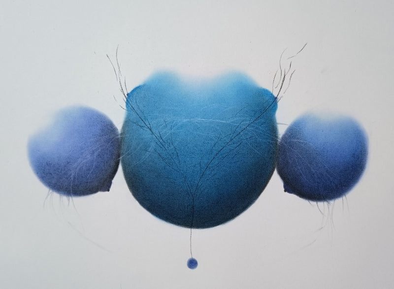 Untitled 6' contemporary dry-pastel painting by artist Trapti Porwal, 22x30 inch, on paper